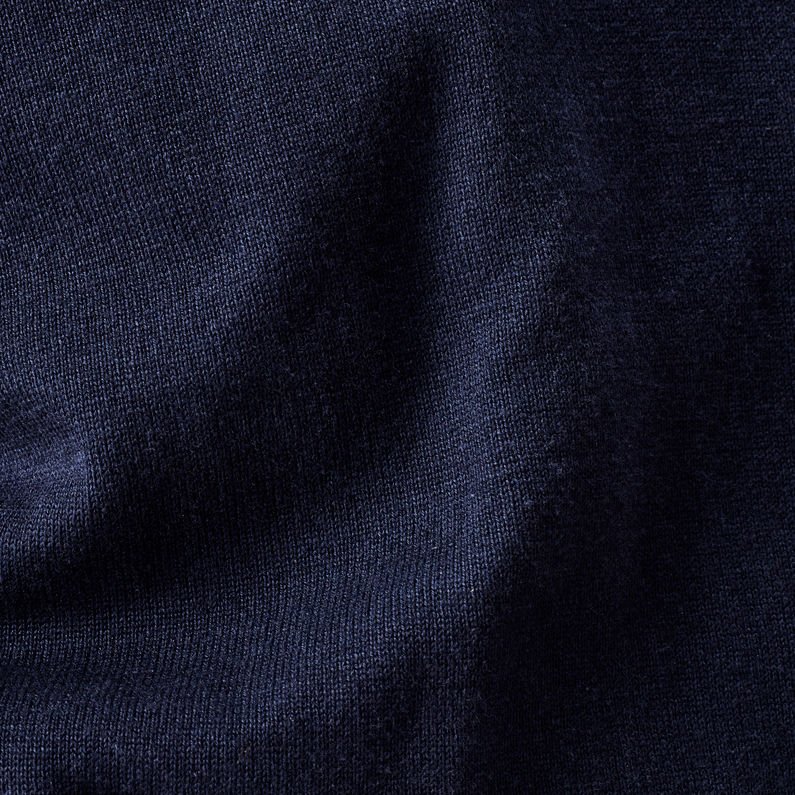 G-Star RAW® Core V-Neck Knit Pullover Azul oscuro fabric shot