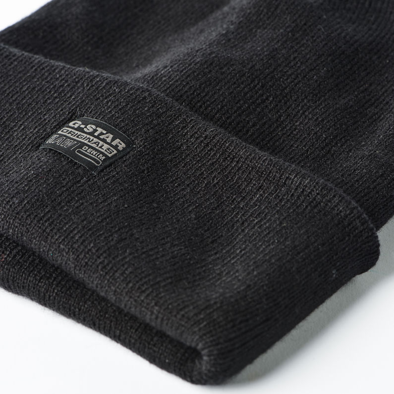 G-Star RAW® Originals Effo Beanie Black detail shot buckle