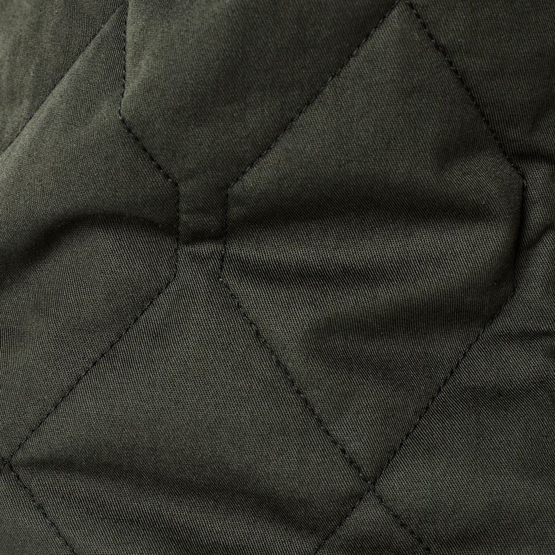 G-Star RAW® Powel Quilted Slim Overshirt Grau fabric shot