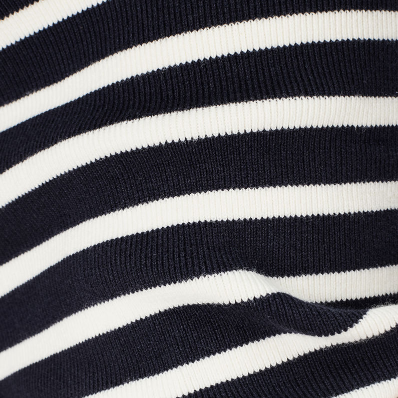 G-Star RAW® Exly Slim Stripe Knit Dress ダークブルー fabric shot