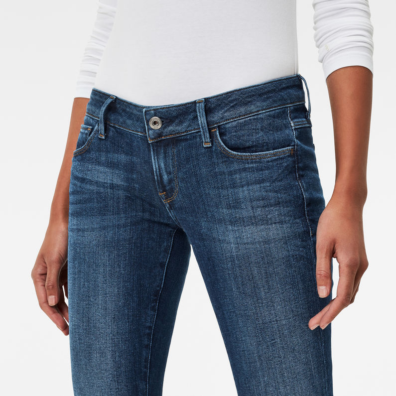 G-Star RAW® 3301 Deconstructed Low Waist Skinny Jeans Mittelblau
