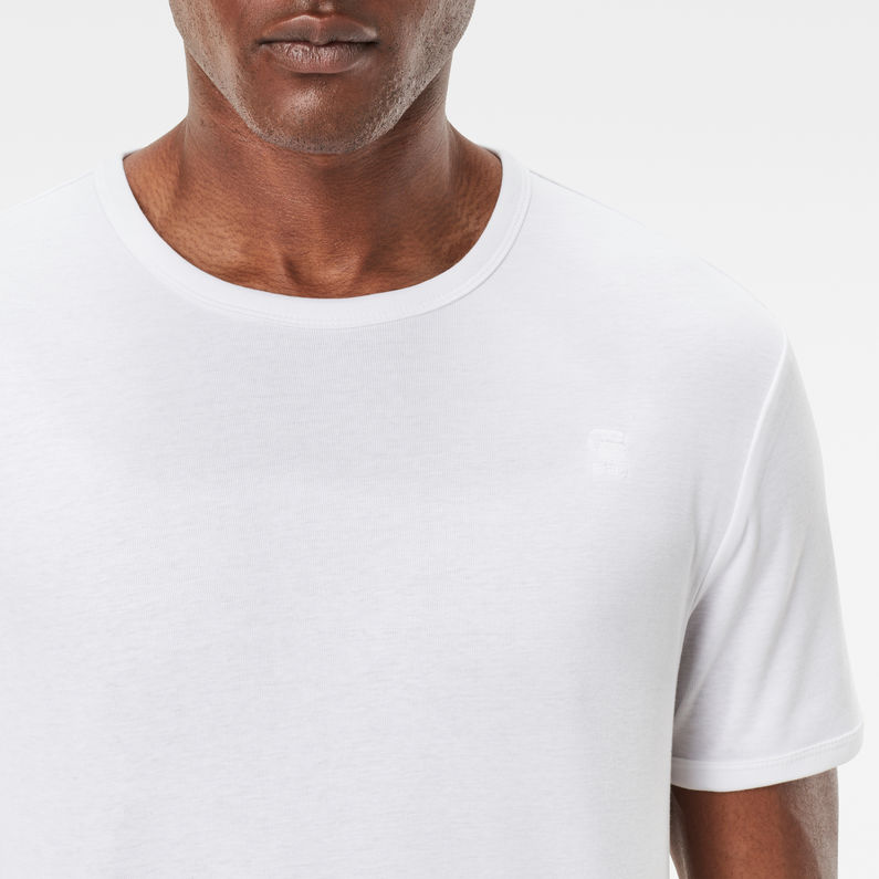 G-Star RAW® Base Round Neck T-Shirt 2-Pack Wit detail shot