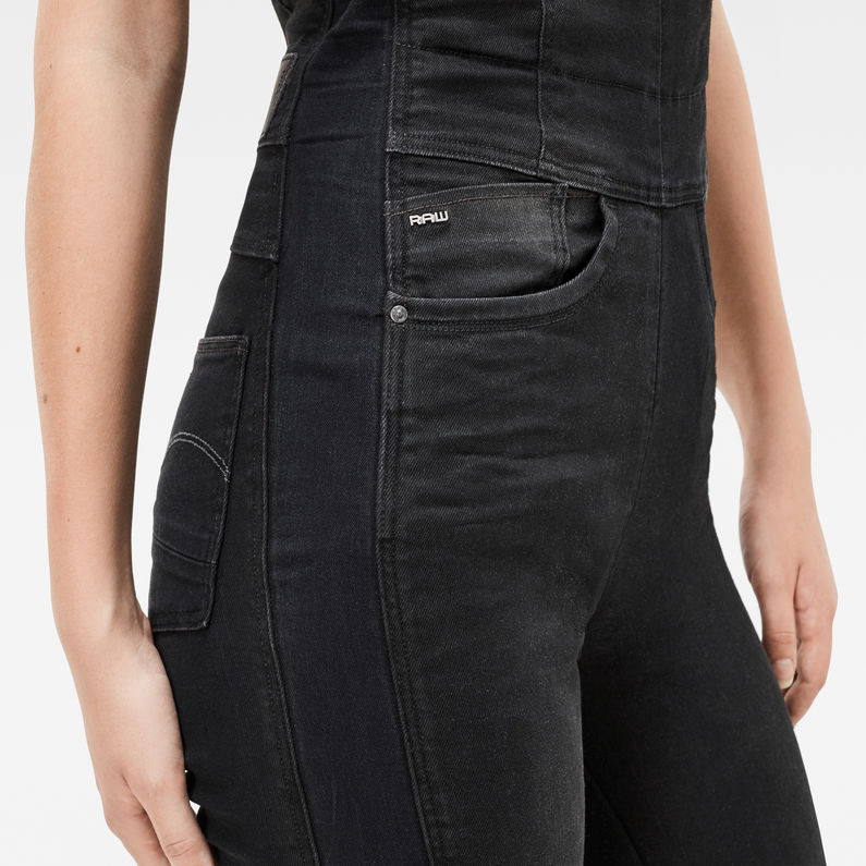 G-STAR® Lynn Zip Grip Slim Jumpsuit Dunkelblau detail shot