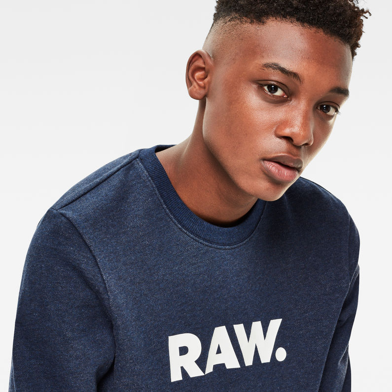 G-Star RAW® Mattow Sweater Donkerblauw detail shot