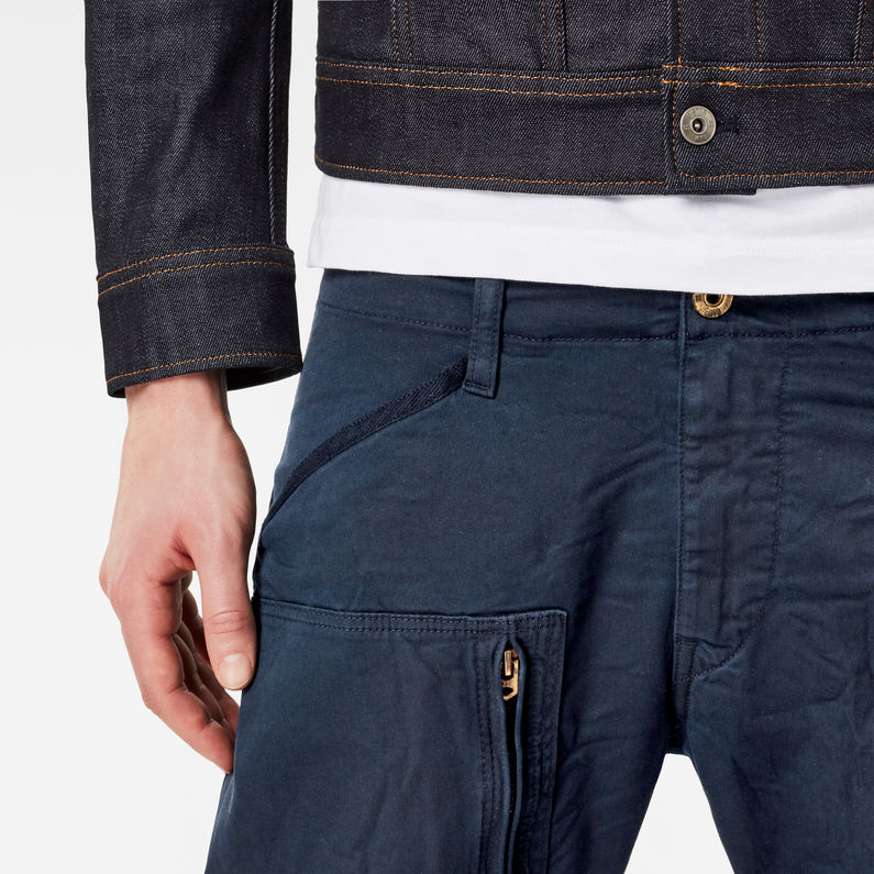 G-STAR® Powel 3D Tapered Cuffed Cargo Pants Dark blue detail shot