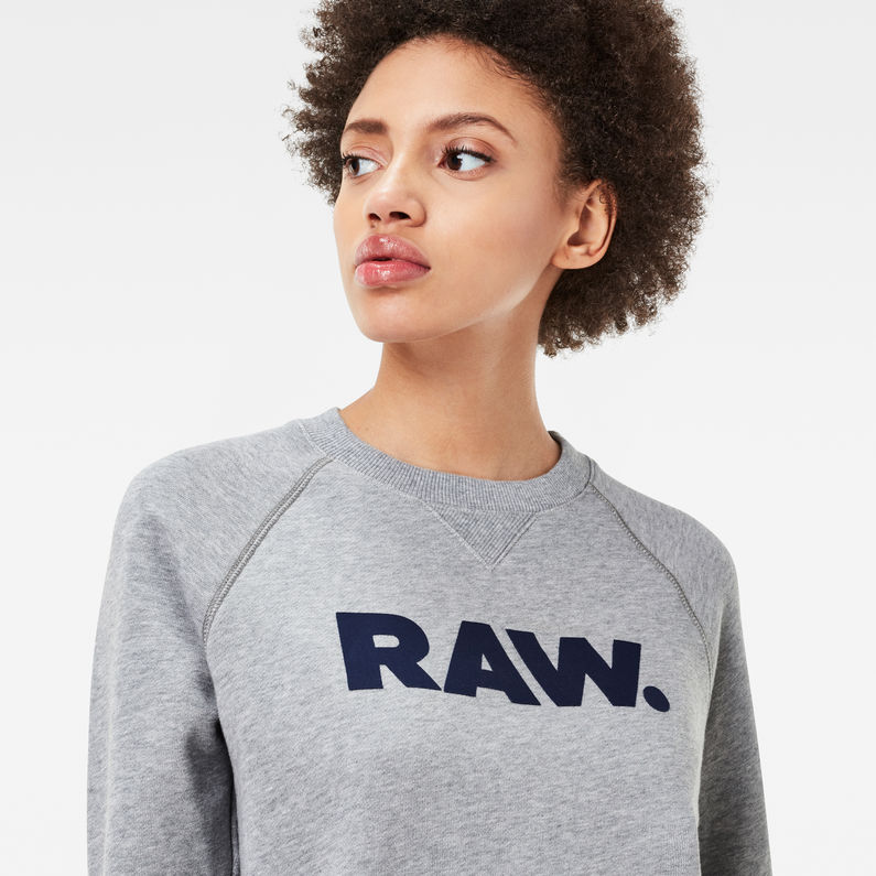 G-Star RAW® Xula Art Straight Sweater Grey detail shot