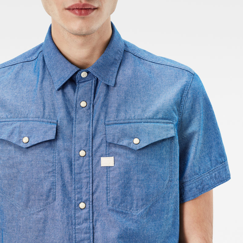G-Star RAW® Tacoma Deconstructed Slim Shirt Bleu moyen