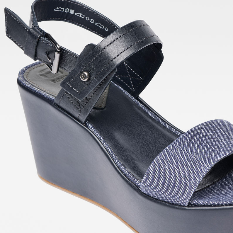 G-STAR® Remi Plateau Sandals Azul oscuro detail
