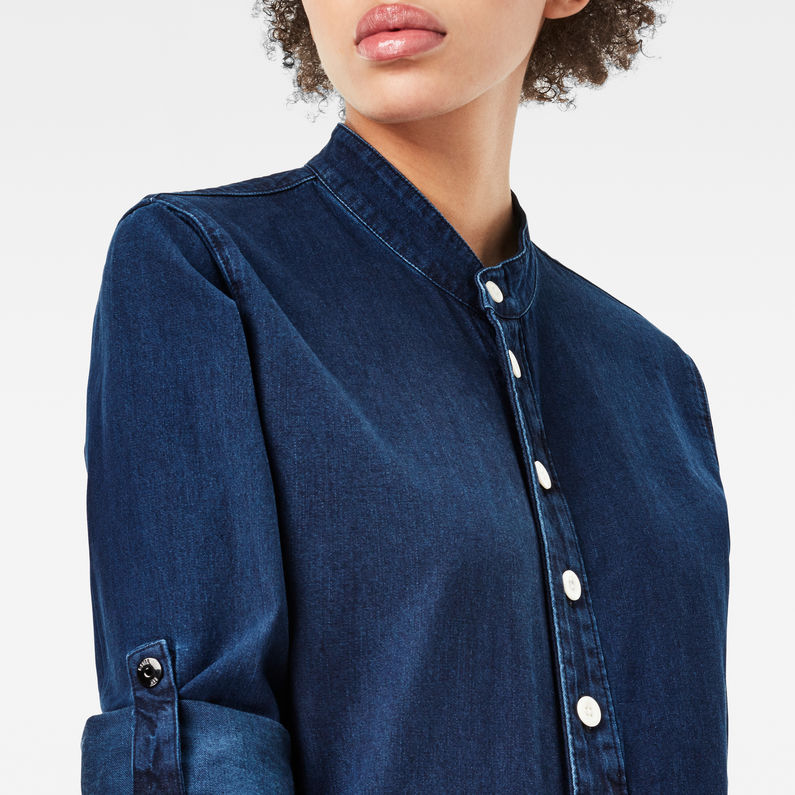 G-STAR® Bronson High Waist Wrap Jumpsuit Dark blue detail shot