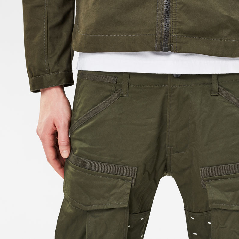 G-STAR® MS Rovic 3D Tapered Cargo Pants Green detail shot