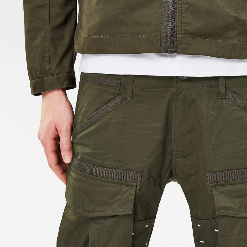 G-Star RAW® MS Rovic 3D Tapered Cargo Pants Green detail shot
