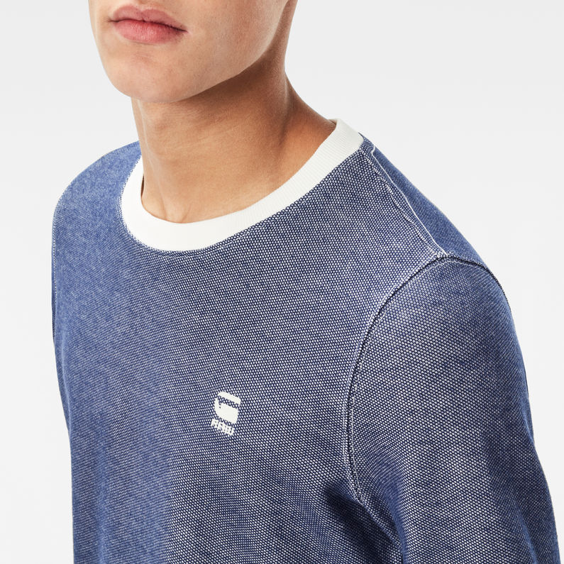 G-Star RAW® Core Sweater Bleu moyen detail shot