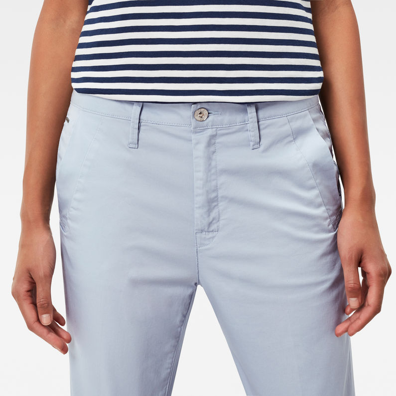 G-STAR® Bronson Mid Waist Skinny Chino Hellblau detail shot