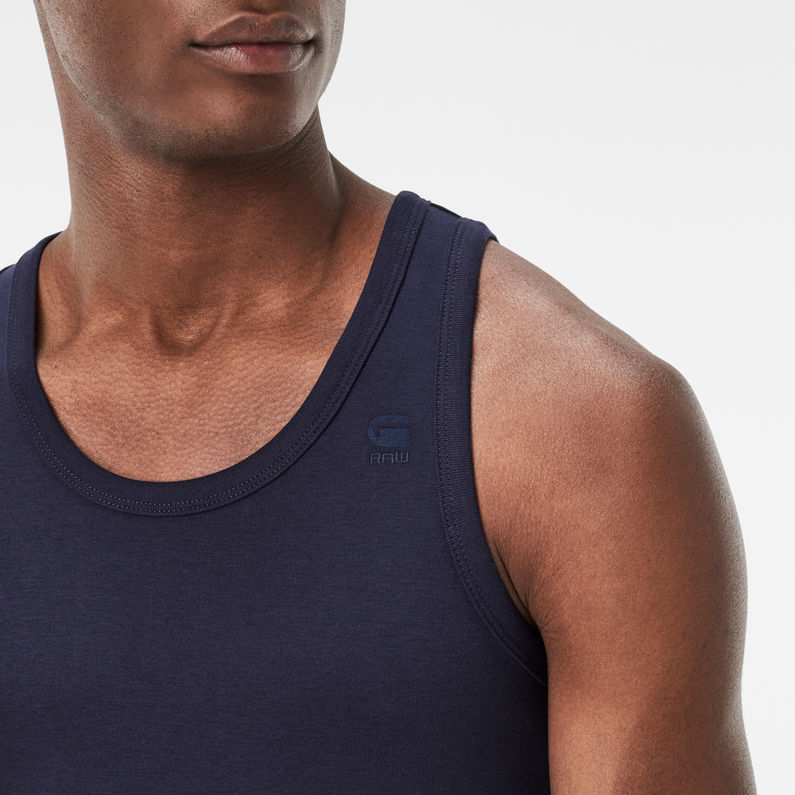 G-Star RAW® Basic Tanktop 2-Pack Dark blue detail shot