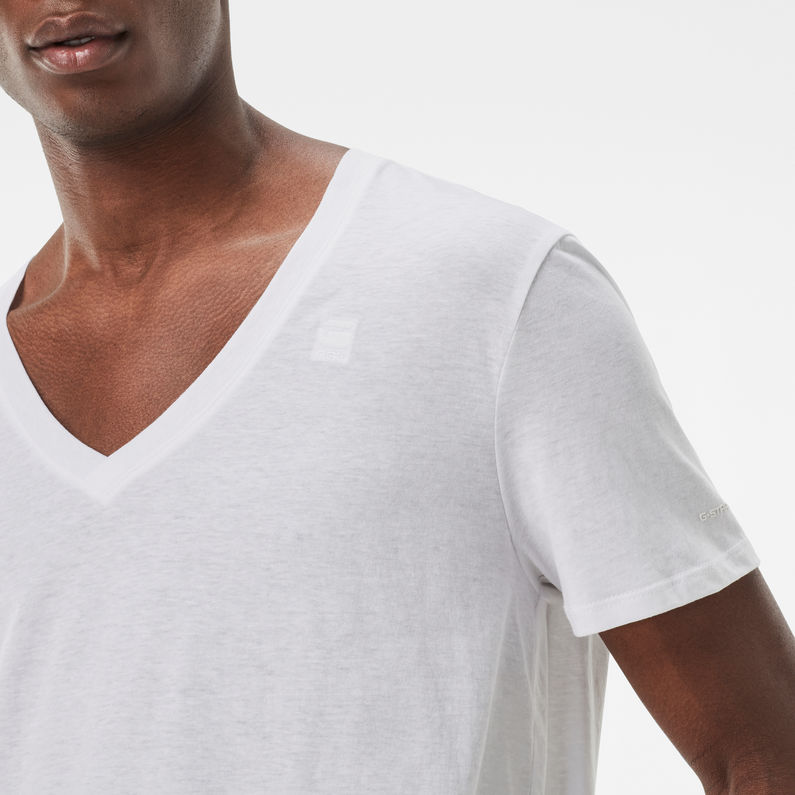 G-Star RAW® Base Heather T-Shirt 2-Pack White detail shot