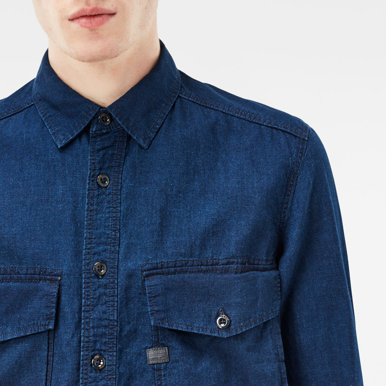 G-STAR® Type C Straight Long Shirt Midden blauw