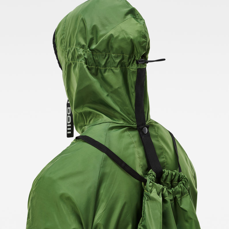 G-Star RAW® Strett Hooded Gym-Bag Jacket Green detail shot