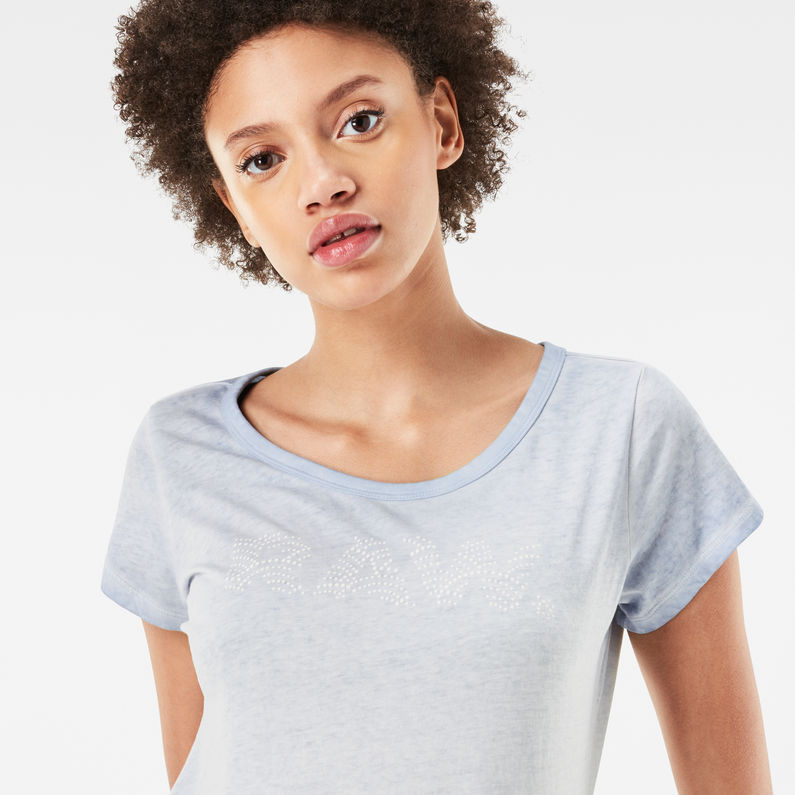 G-Star RAW® Teri Slim T-Shirt Bleu clair detail shot