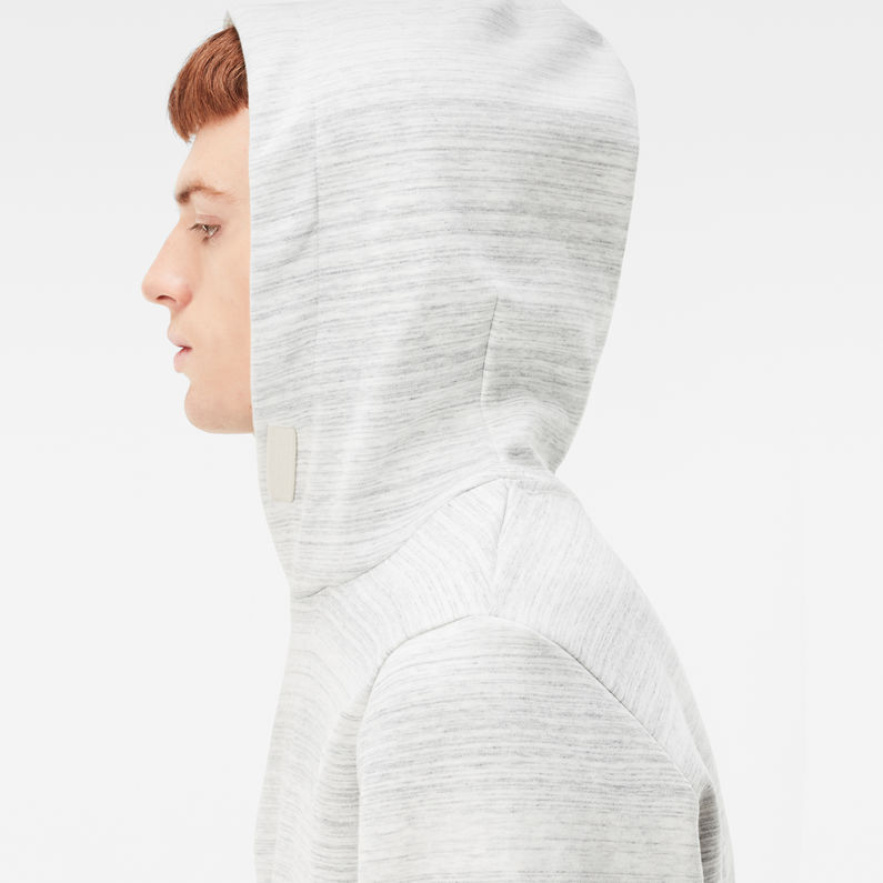 G-Star RAW® Stalt Hooded Sweater Blanc detail shot