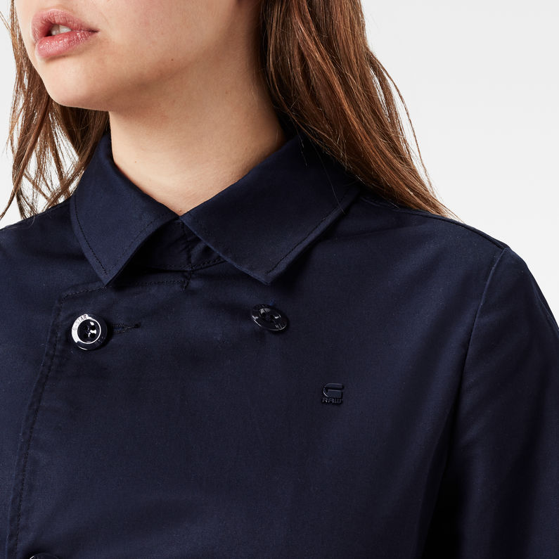G-Star RAW® Classic Short Trench Dark blue detail shot