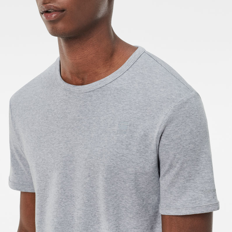 G-Star RAW® Basic Round Neck T-Shirt 2-Pack Grijs detail shot