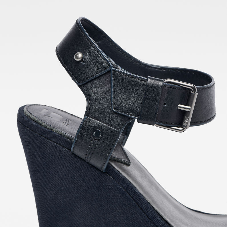 G-STAR® Claro Wedge Sandals Donkerblauw detail