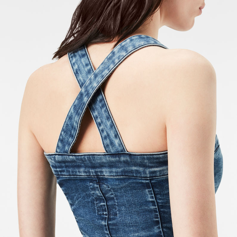 G-STAR® Lynn Pinafore Jumpsuit Medium blue detail shot