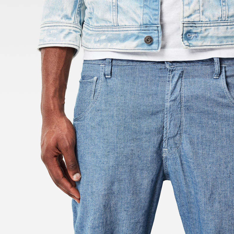 G-Star RAW® Arc 3D Tapered Cropped Pants Medium blue detail shot buckle