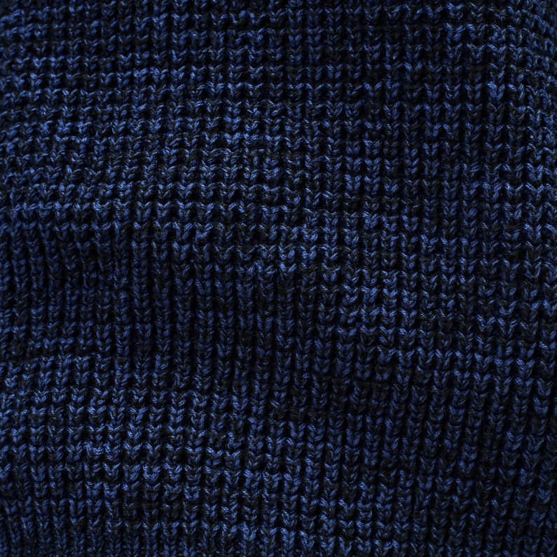 G-Star RAW® Dadin Shawl Knit Bleu foncé fabric shot