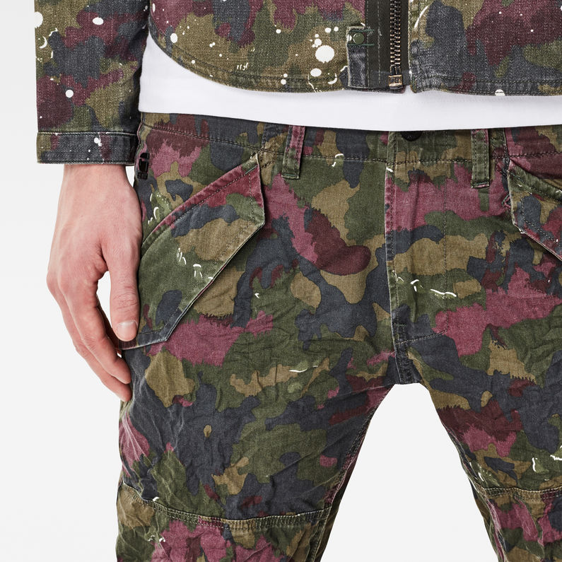 G-STAR® Rovic Deconstructed 3D Tapered Pants Green detail shot