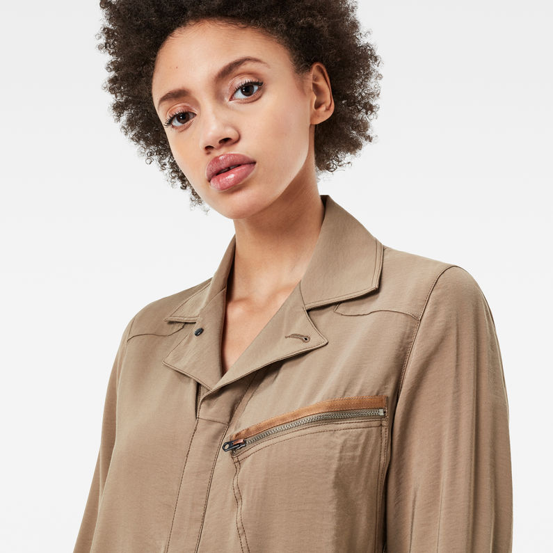 G-STAR® Powel Utility 3D Jumpsuit Beige detail shot