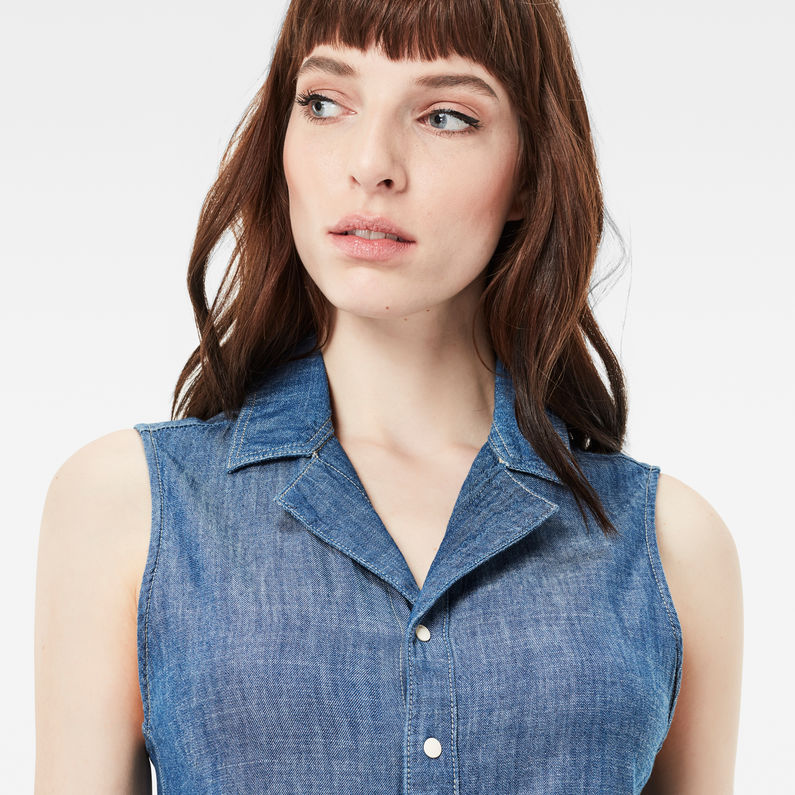 G-STAR® Bronson Boyfriend Suit Medium blue detail shot