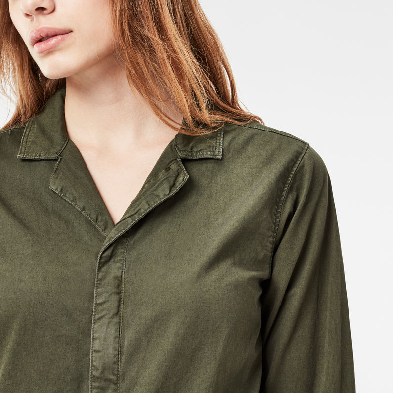 G-STAR® Bronson Army Boyfriend Jumpsuit Green detail shot