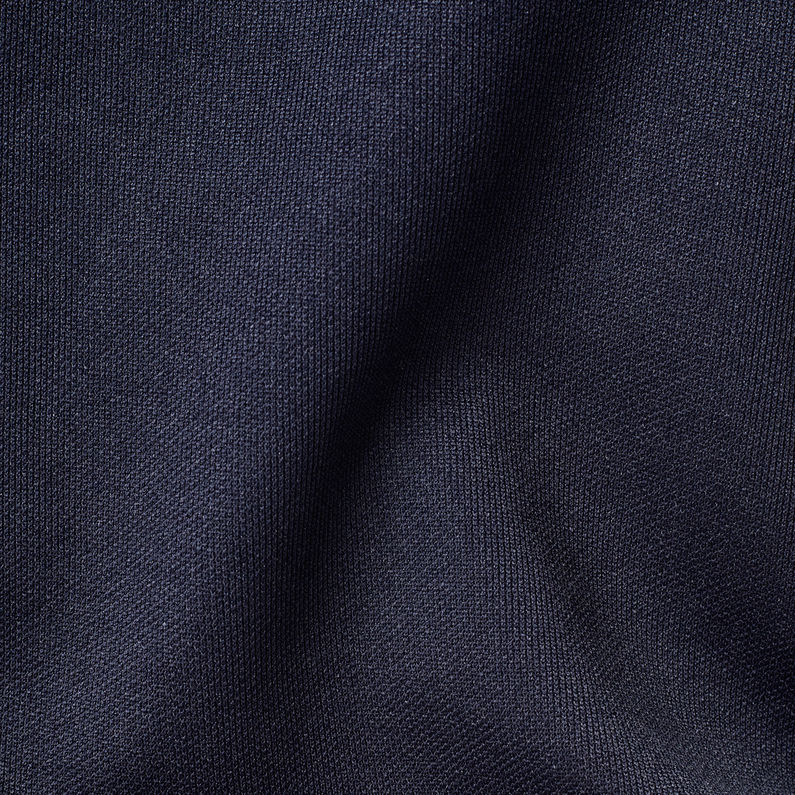 G-Star RAW® Craia Fyx Biker Hooded Zip Sweater Donkerblauw fabric shot