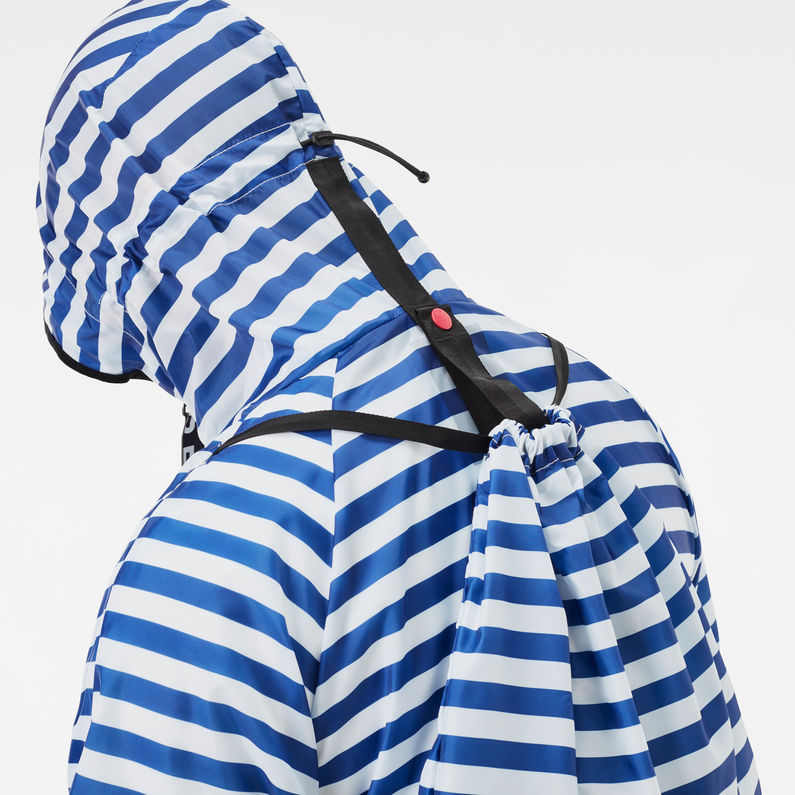 G-Star RAW® Strett Hooded Gym-Bag Jacket Bleu moyen detail shot