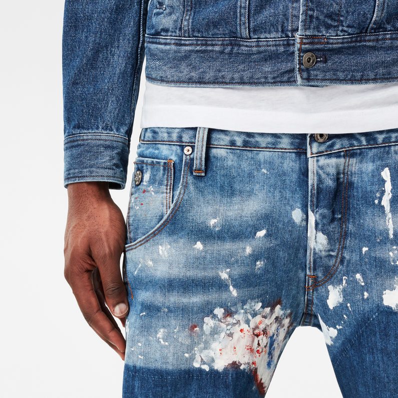 g star painted jeans