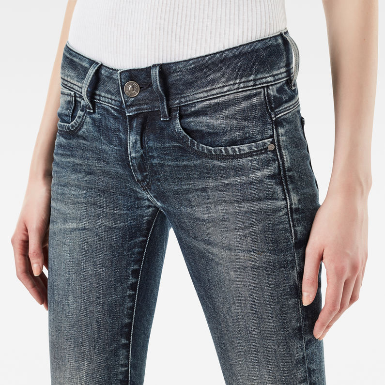 G-STAR® Lynn Zip-Grip Mid Waist Skinny Jeans Donkerblauw