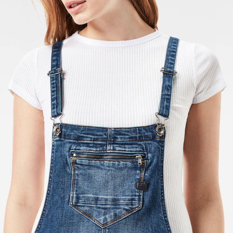 G-STAR® Midge Slim Overalls Medium blue detail shot