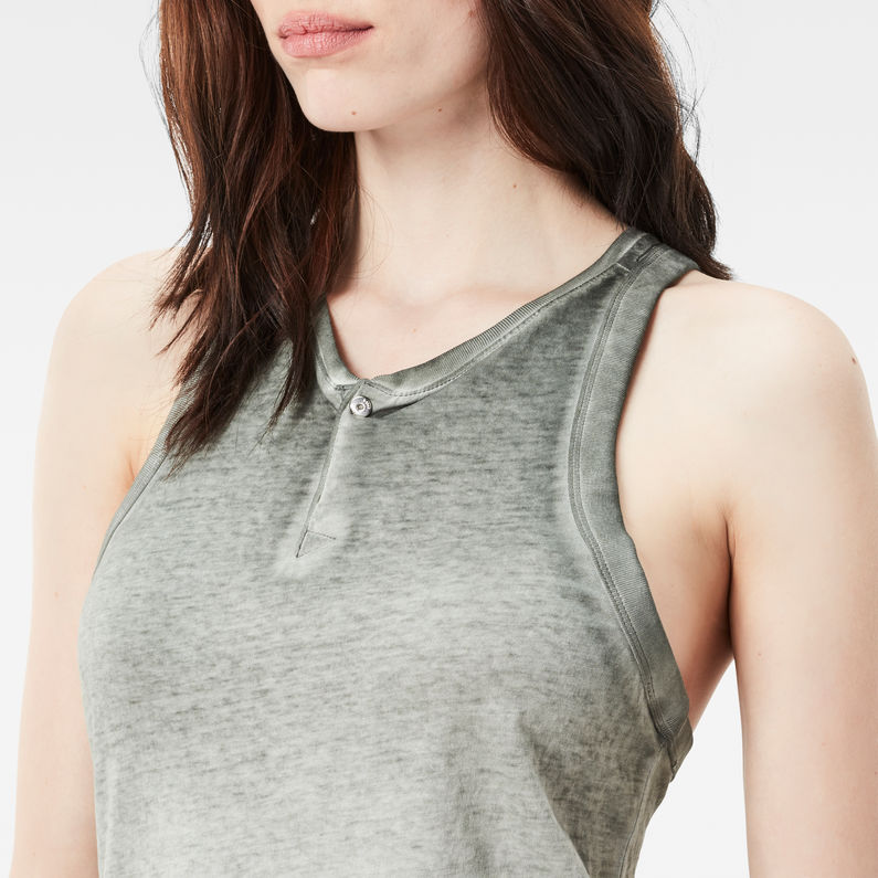 G-Star RAW® Nola Granddad Tanktop Verde detail shot