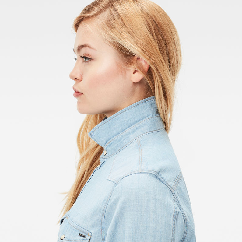 G-Star RAW® Tacoma Shirt Dress Medium blue detail shot
