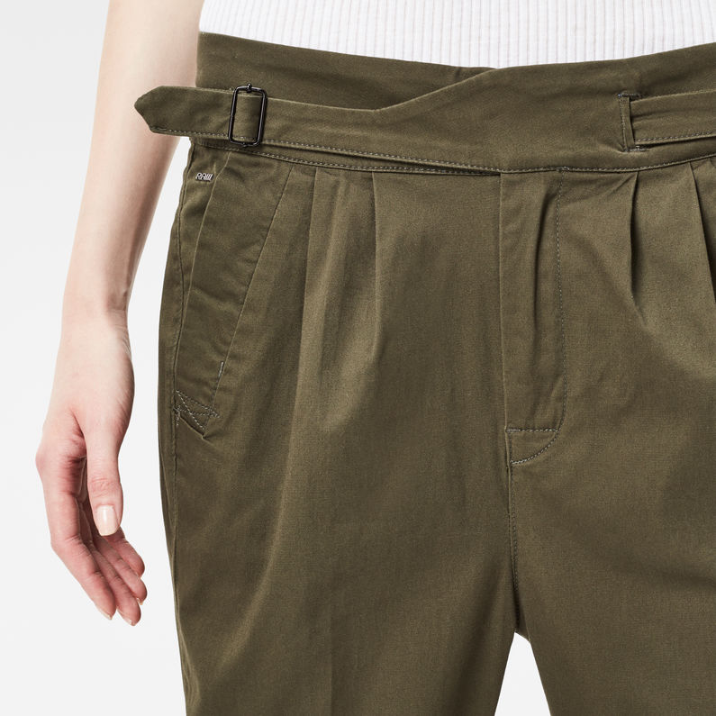 G-STAR® Bronson Army Mid Waist Boyfriend Pants Verde detail shot