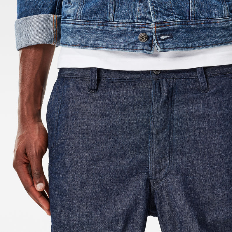 G-Star RAW® Bronson Loose 1/2 Length Shorts Bleu foncé detail shot