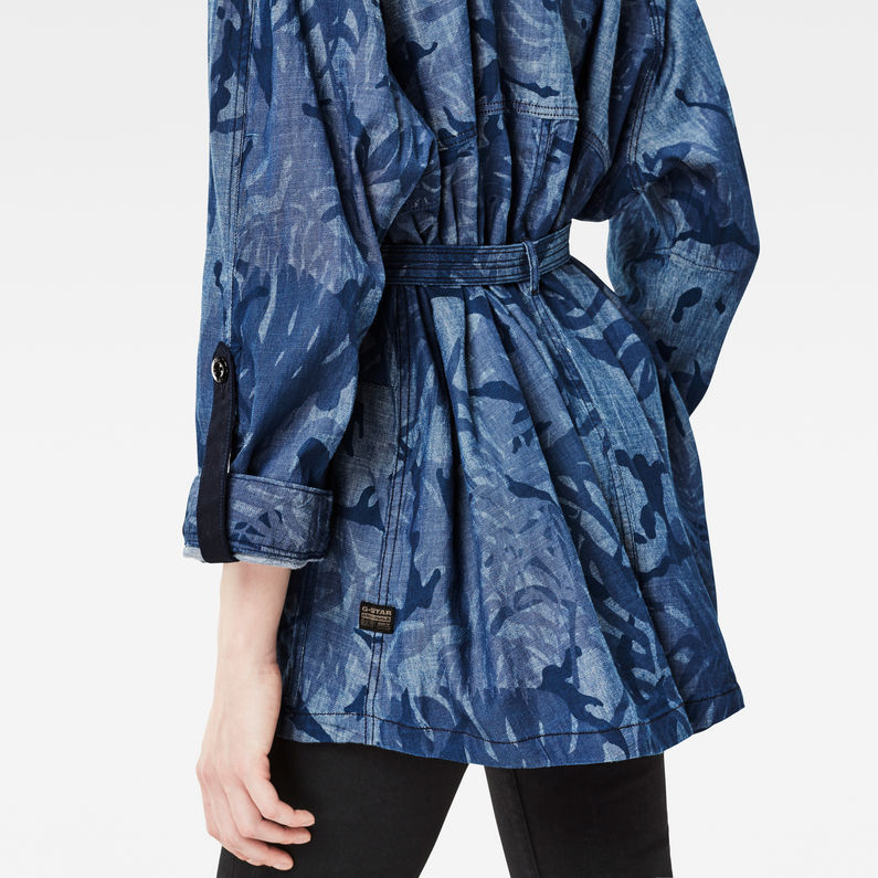 G-STAR® Rovic XL Overcoat Mittelblau detail shot