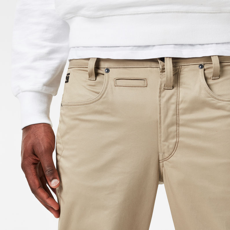 G-Star RAW® D-Staq 3D Tapered Pants Beige detail shot