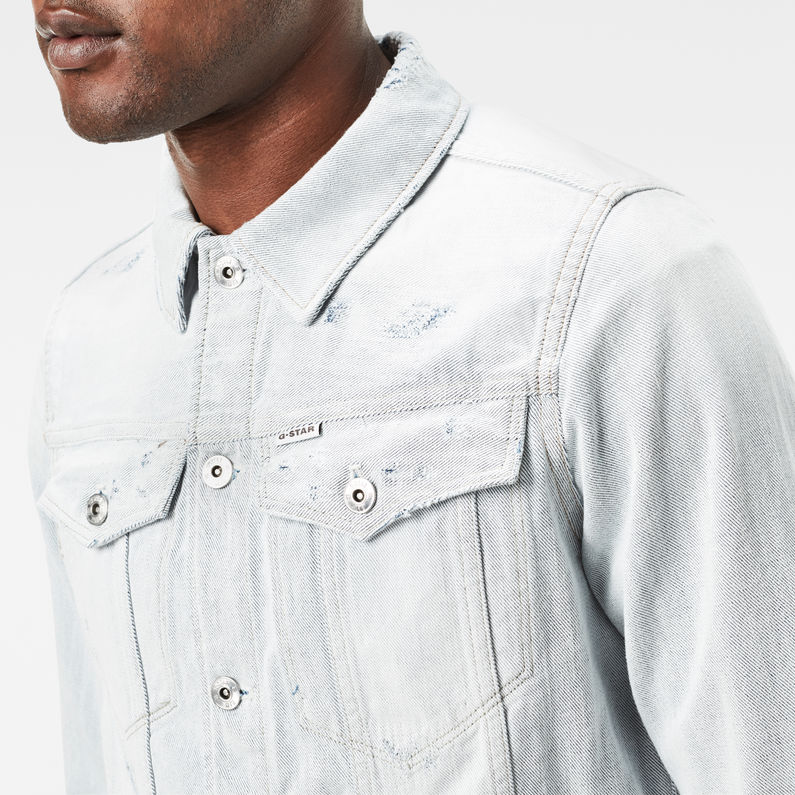 G-STAR® 3301 Deconstructed 3D Slim Jacket Light blue detail shot