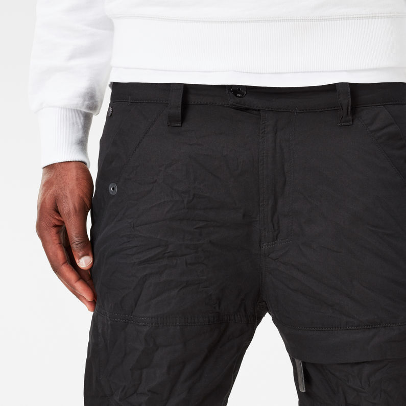 Rackam Tapered Cargo Pants | Dark Black 