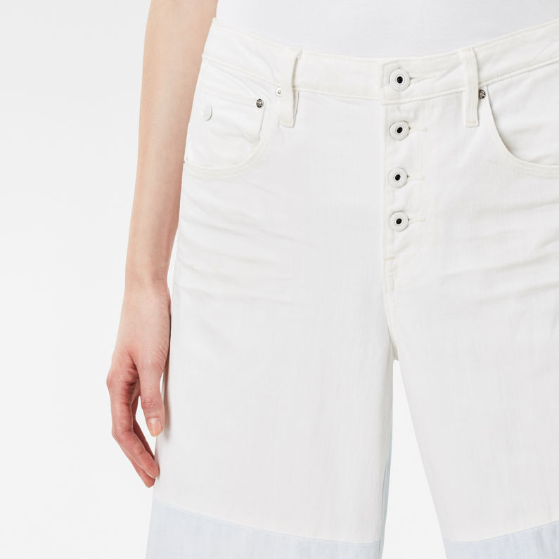 G-STAR® Arc Button High Waist Culotte Weiß detail shot