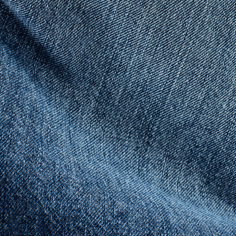 G-Star RAW® Arc Button A-Line Midi Skirt Bleu moyen fabric shot