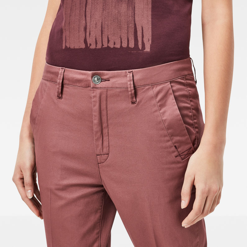 G-STAR® Bronson Mid Waist Skinny Chino Morado detail shot