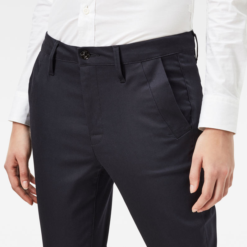 G-STAR® Bronson Mid Waist Skinny Chino Schwarz detail shot